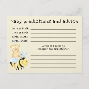 Carte Postale Baby shower prédictions et conseils pour bébé Gard