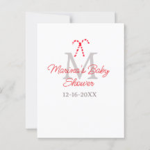 Baby shower sucre de canne Noël monogramme