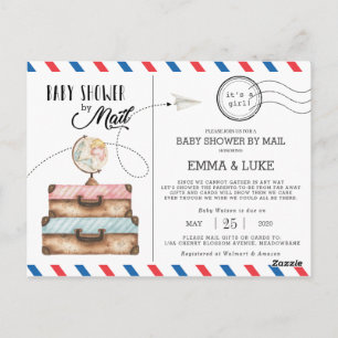 Carte Postale Baby shower vintage par poste interurbain