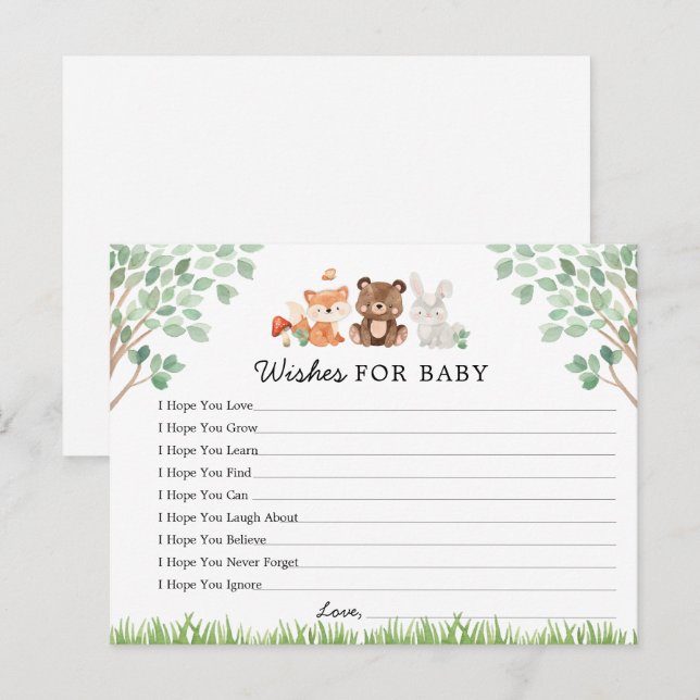 Carte Postale Baby shower Woodland Wives for Baby Card (Devant / Derrière)