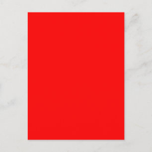 Carte Postale Background color solid red create your own custom