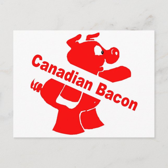 Carte Postale Bacon canadien (Devant)