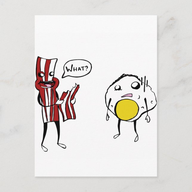 Carte Postale Bacon de mangeur de bacon (Devant)