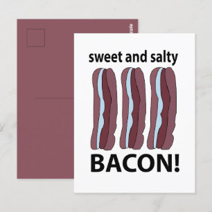 Carte Postale Bacon sucré et salé