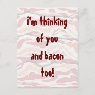 Carte Postale Bacon sur papier