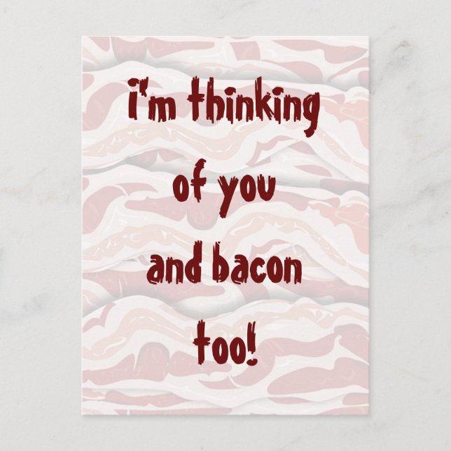 Carte Postale Bacon sur papier (Devant)