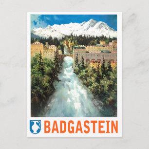 Carte Postale Bad Gastein cascade, Autriche