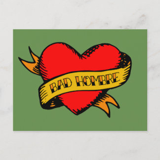 Carte Postale Bad Hombre Tattoo