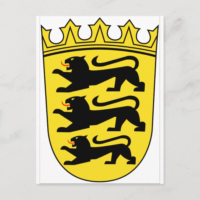 Carte Postale Bade-Wurtemberg (Allemagne) Armoiries (Devant)