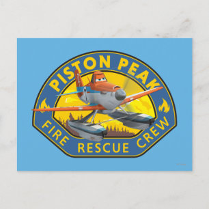 Carte Postale Badge de l'équipage de la Secourt d'incendie Dusty