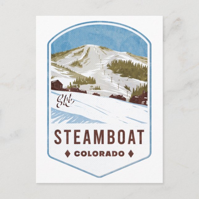 Carte Postale Badge de ski du Colorado (Devant)