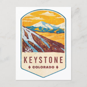 Carte Postale Badge de ski Keystone Colorado