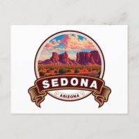 Badge de voyage coloré Sedona Arizona