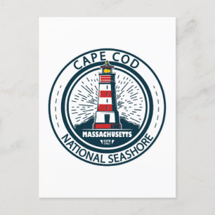 Carte Postale Badge du Massachusetts de Cape Cod National Seasho