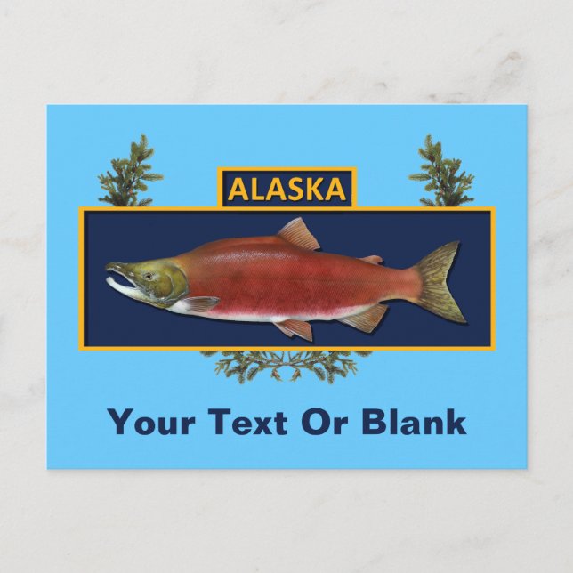 Carte Postale Badge du pêcheur de combat de l'Alaska (Devant)
