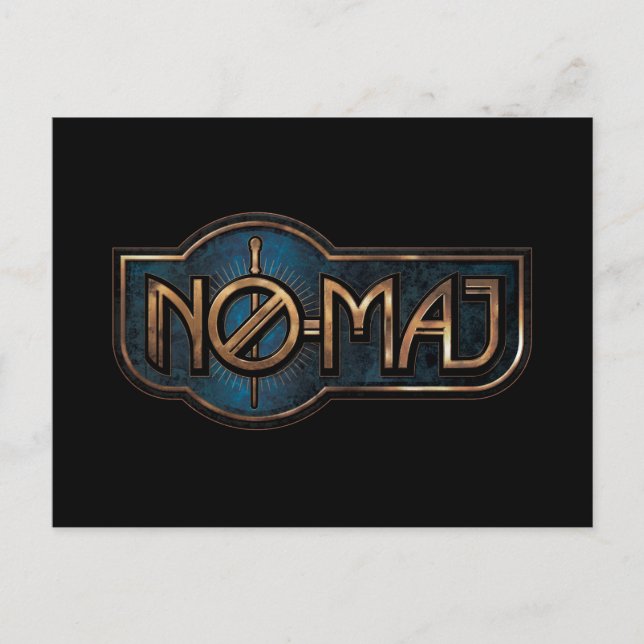 Carte Postale Badge NO-MAJ™ en or et marbre (Devant)