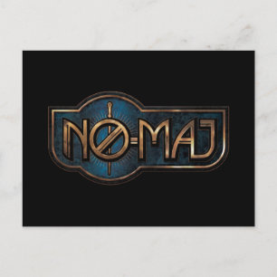 Carte Postale Badge NO-MAJ™ en or et marbre