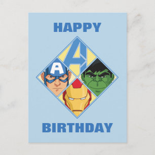 Carte Postale Badge Visage des Avengers