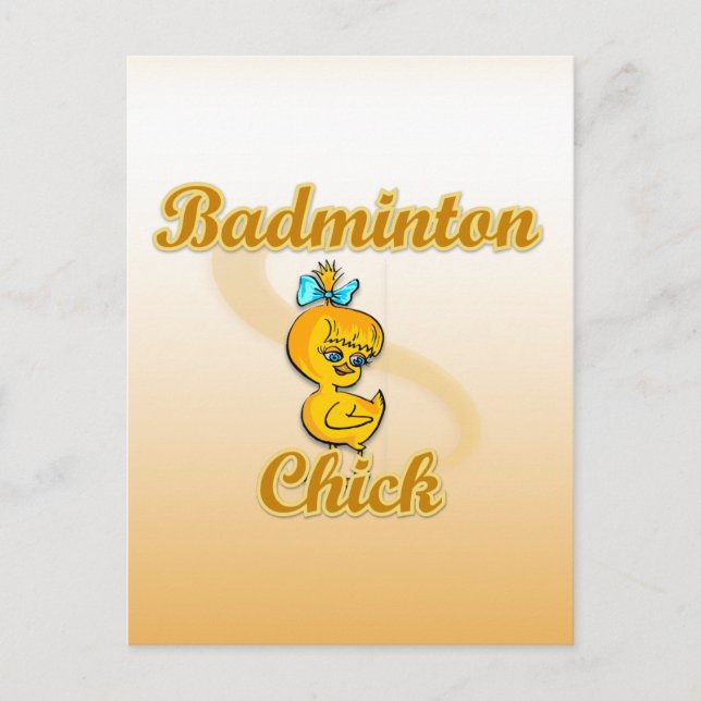 Carte Postale Badminton Chick (Devant)