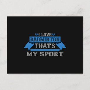 Carte Postale Badminton - J'aime le Badminton