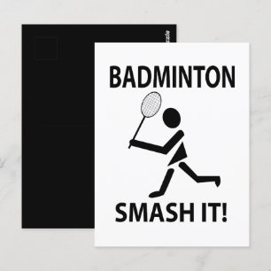 Carte Postale Badminton Smash It Sports Badminton