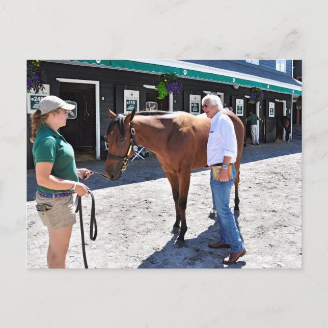 Carte Postale Baffert Checking et le Hood (Devant)