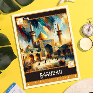 Carte Postale Bagdad, Irak   Peinture Vintage
