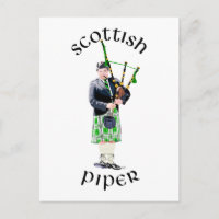 Bagpiper de gentillesse dans Green Kilt