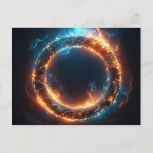 Carte Postale Bague d'incendie AI