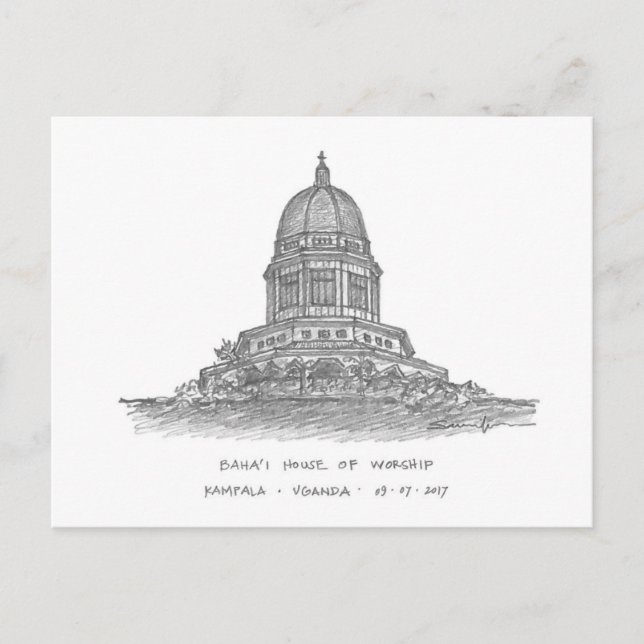 Carte Postale Baha'i House of Worship, Kampala, Ouganda (Devant)
