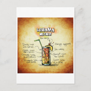 Carte Postale Bahama Mama Cocktail Recipe