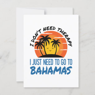 Carte Postale Bahamas Vacation Tropical Beach Trip Therapy