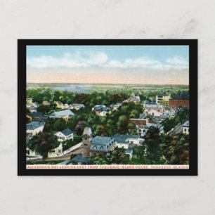 Carte Postale Baie d'Alexandrie, Mille Îles, NY 1917 Vintage