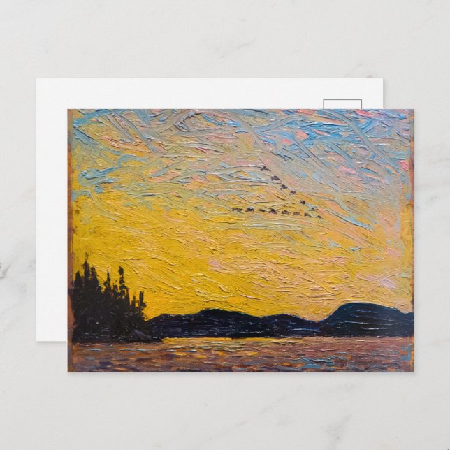 Carte Postale Baie de boue du lac Round | Tom Thomson | (Devant / Derrière)