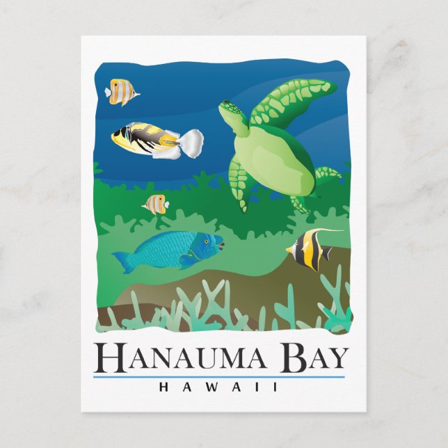 Carte Postale Baie de Hanauma Oahu Hawaii (Devant)