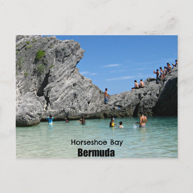 Carte Postale Baie de Horseshoe, Bermudes (Devant)