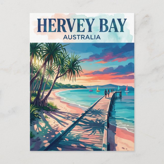 Carte Postale Baie d'Hervey Australie (Devant)