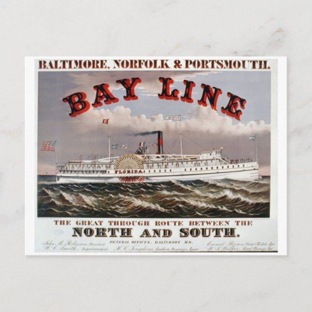 Carte Postale Baie Line - La grande ligne (Devant)