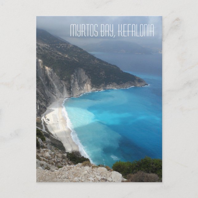 Carte Postale Baie myrtos Kefalonia Grèce (Devant)