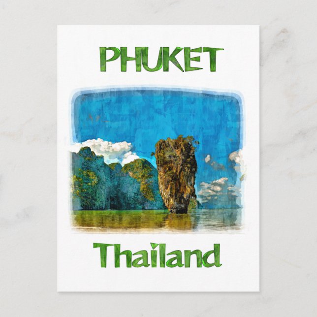 Carte Postale Baie Phang Nga, Phuket, Thaïlande, (Devant)