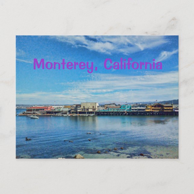 Carte Postale Baie pittoresque de Monterey au quai (Devant)