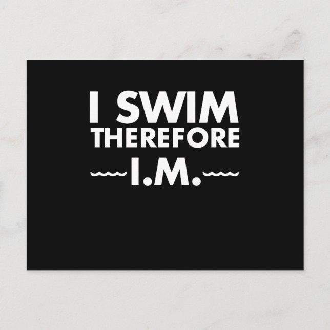 Carte Postale Baignade Amusante Pour Un Nageur Qui Nage IM (Devant)