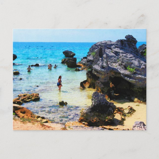 Carte Postale Baignade dans l'océan St. George Bermudes (Devant)