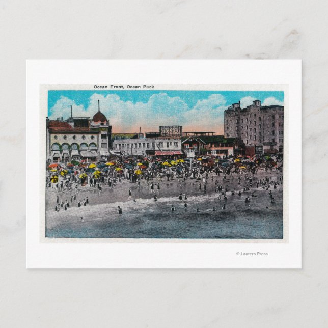 Carte Postale Baignade en bord de mer, Parc Océanique (Devant)