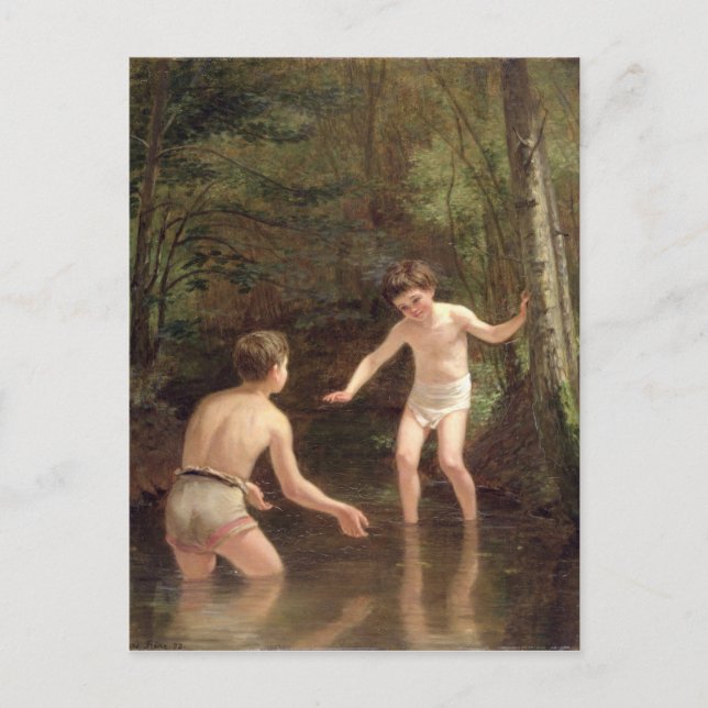 Carte Postale Baignades, 1873 (Devant)