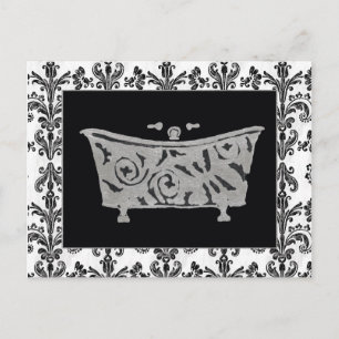 Carte Postale Baignoire et blanche