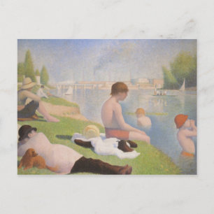 Carte Postale Baignoires à Asnières par Georges Seurat