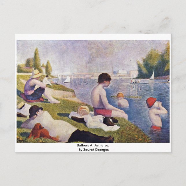 Carte Postale Baignoires À Asnières, Par Seurat Georges (Devant)