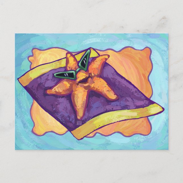 Carte Postale Bain de soleil Starfish (Devant)