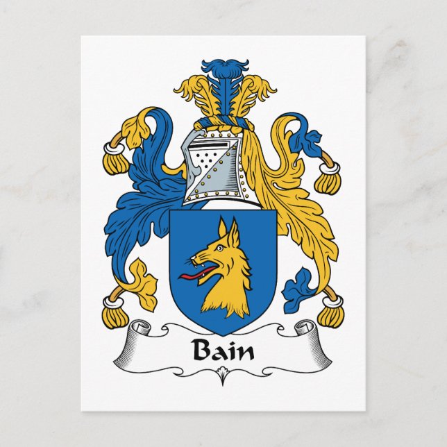 Carte Postale Bain Family Crest (Devant)